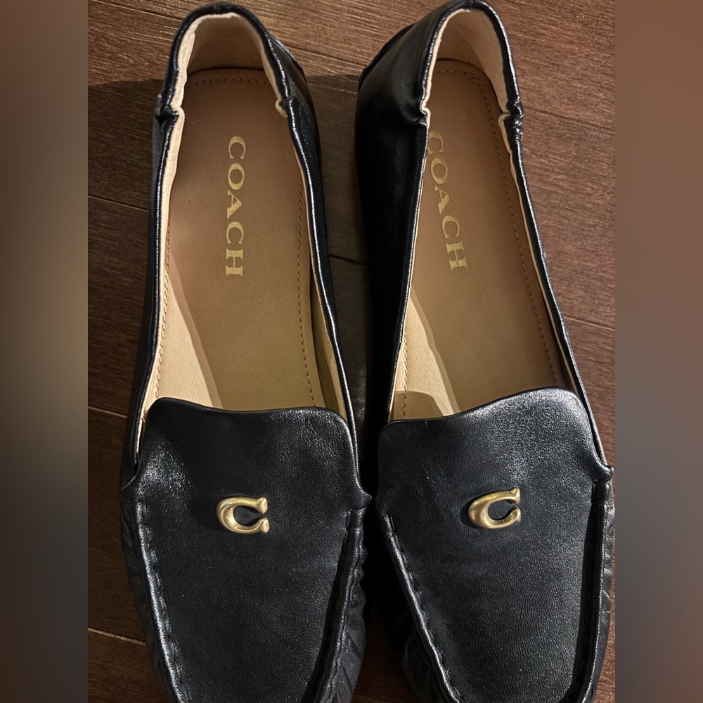 Coach Black Ronnie Leather Loafers for Women - Picture 3 of 7